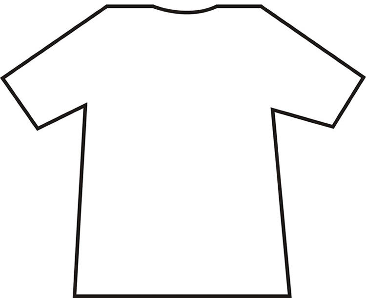 Blank T Shirt Template Black