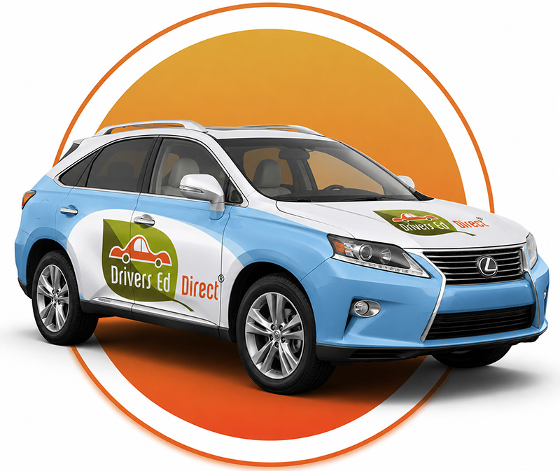 Drivers Ed Direct Lexus SUV training vehicle serving Notre Dame High School students, Sherman Oaks, CA