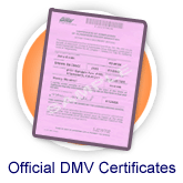 Official DMV Certificates