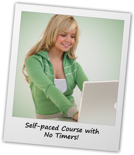 Self-paced course with No Timers!
